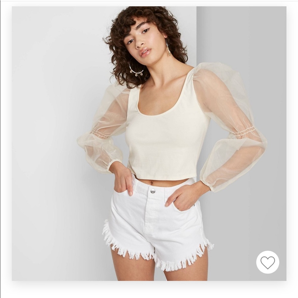 Wild fable white distressed shorts size 14